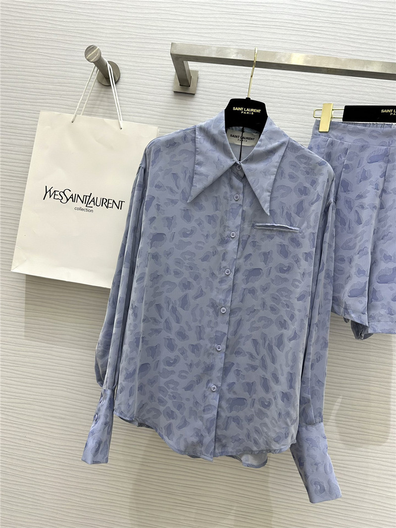 Y51 leopard print tencel shirt + shorts set replica clothing sites