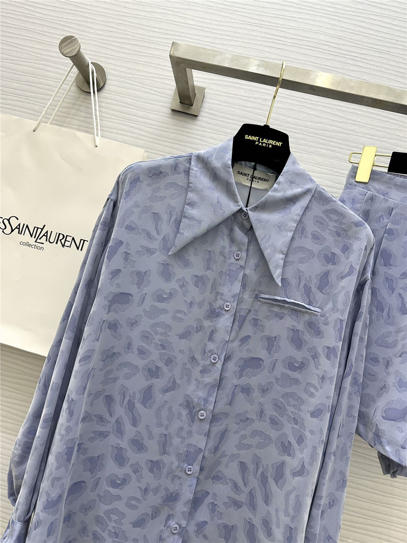 Y51 leopard print tencel shirt + shorts set replica clothing sites