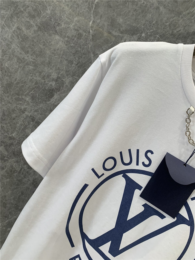 l0vis Vvtt0n lv chest logo print short sleeve t-shirt replica clothes