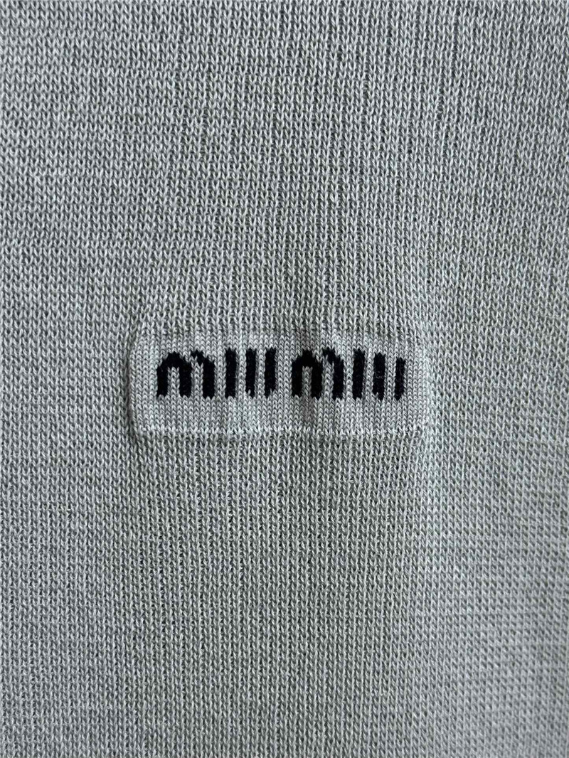 miumiu contrast color polo sweater replicas clothes