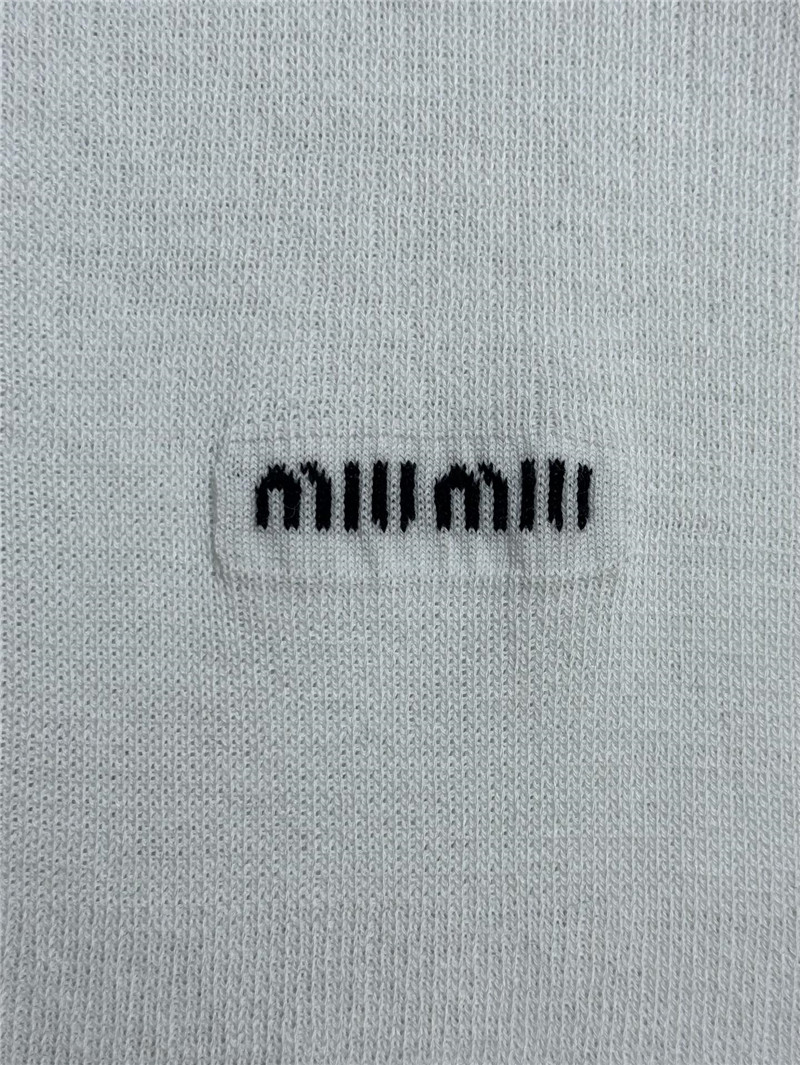 miumiu contrast color polo sweater replicas clothes