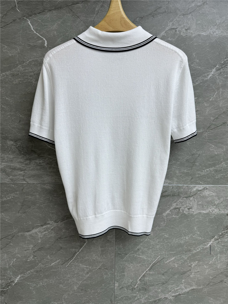 miumiu contrast color polo sweater replicas clothes