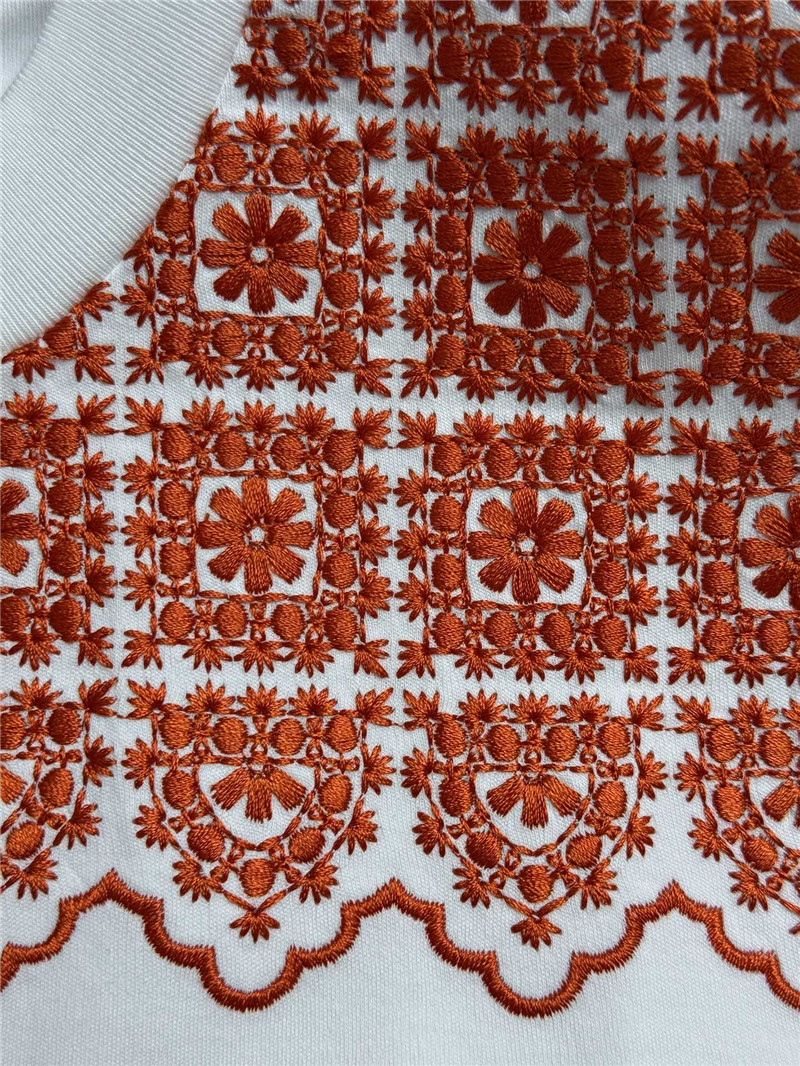 l0vis Vvtt0n floral lace embroidery t-shirt