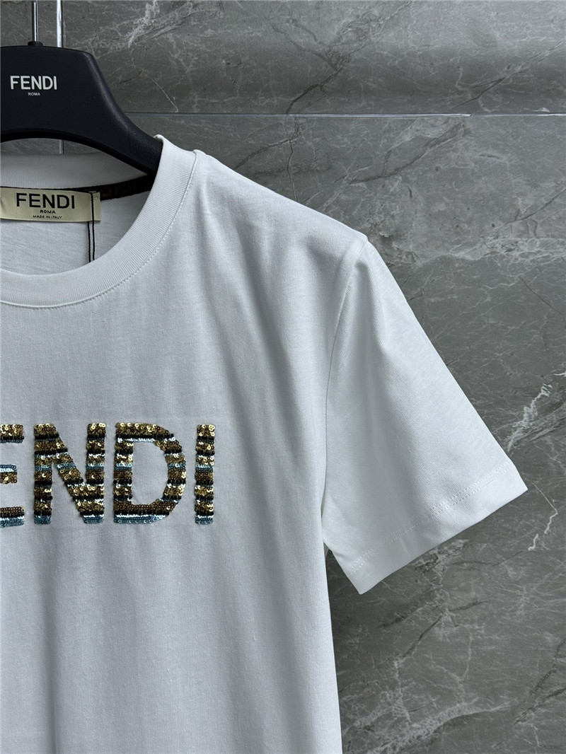 F**di sequined letter t-shirt replicas clothes