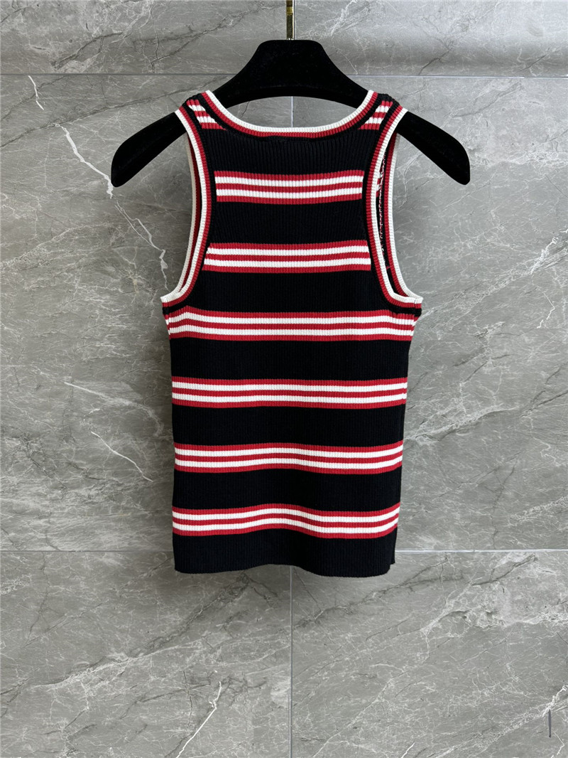 Ch**el contrast striped vest replica d&g clothing
