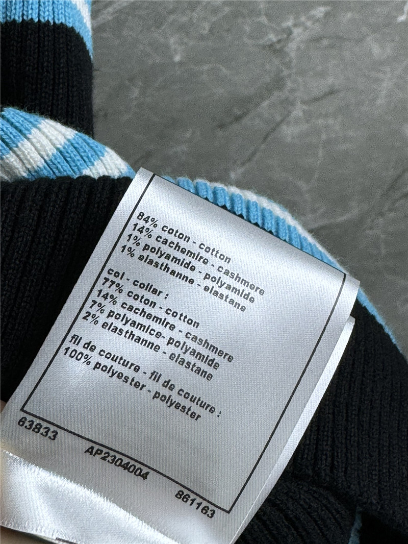 Ch**el contrast striped vest replica d&g clothing