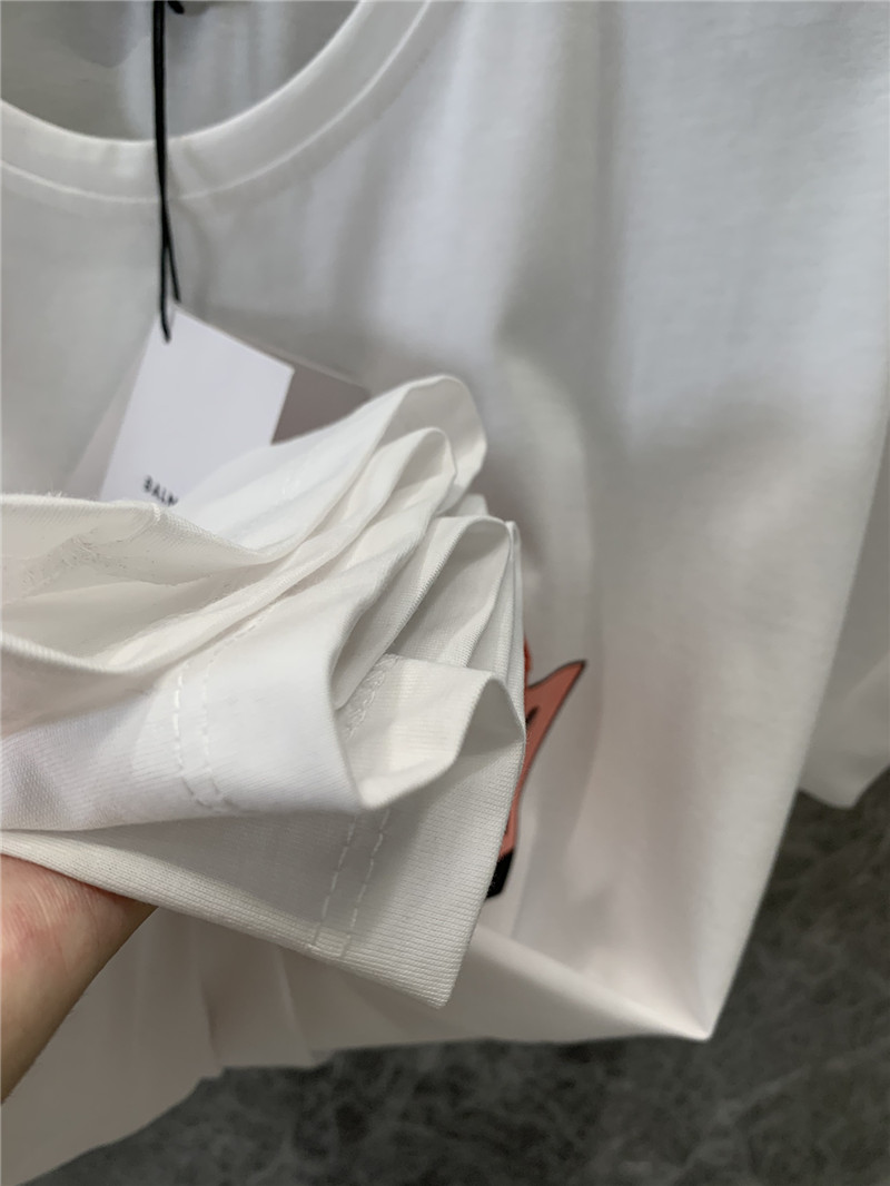 Balmain Flamingo print loose short-sleeved T-shirt replica clothes