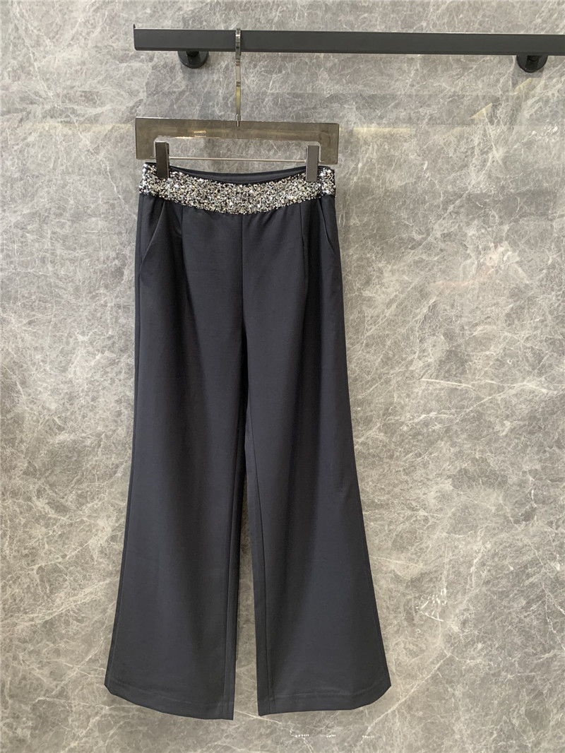 YSL sequined waistband casual trousers replica clothes