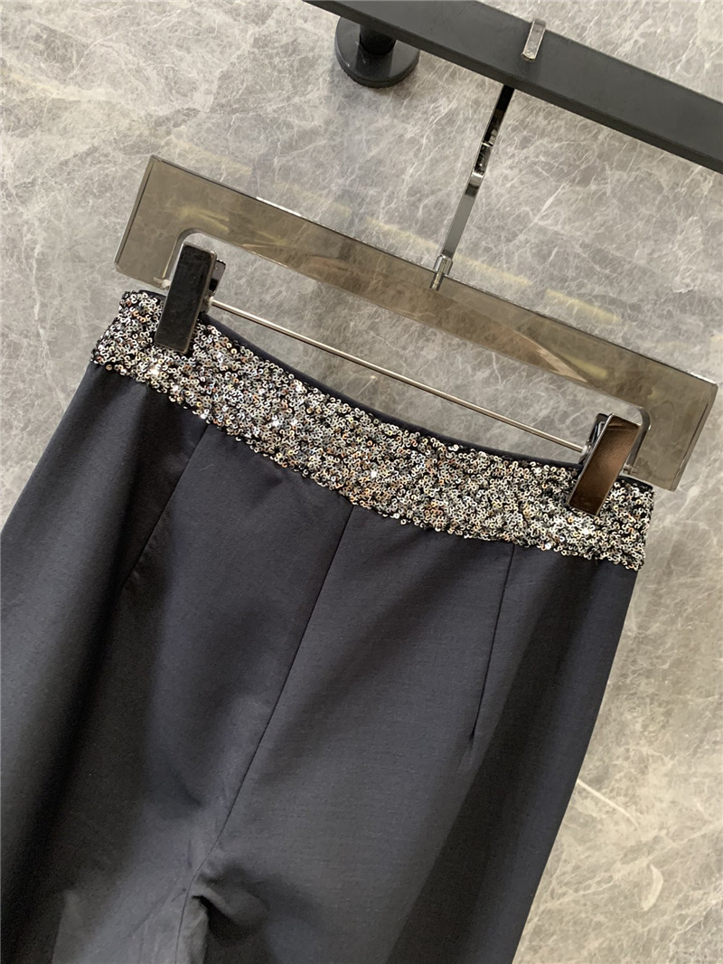 Y51 sequined waistband casual trousers replica clothes