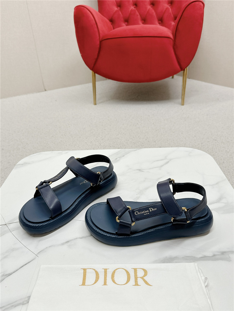 D10r black leather d wave sandals