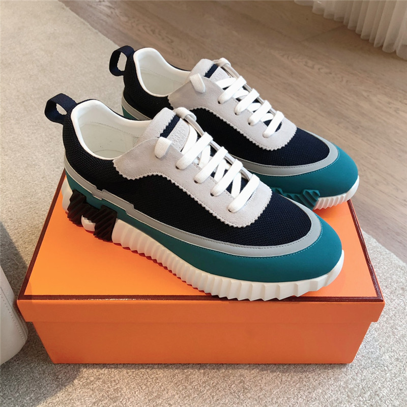 Hermes Tan Leather Bouncing Sneakers Sale