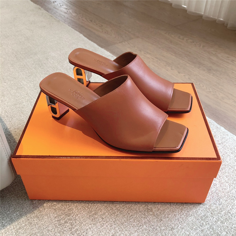 Hermes Iconique 60 Sandals Brown