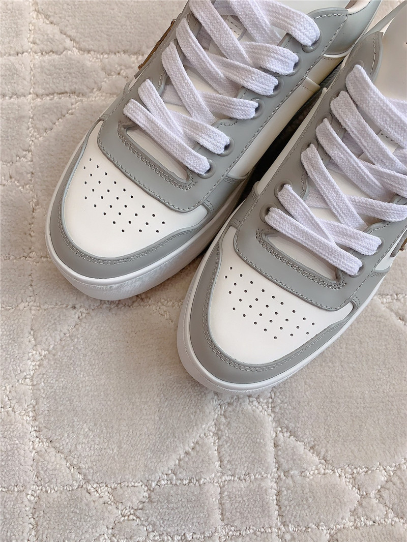 Prada Triangle-Logo Brown Lace-Up Sneakers