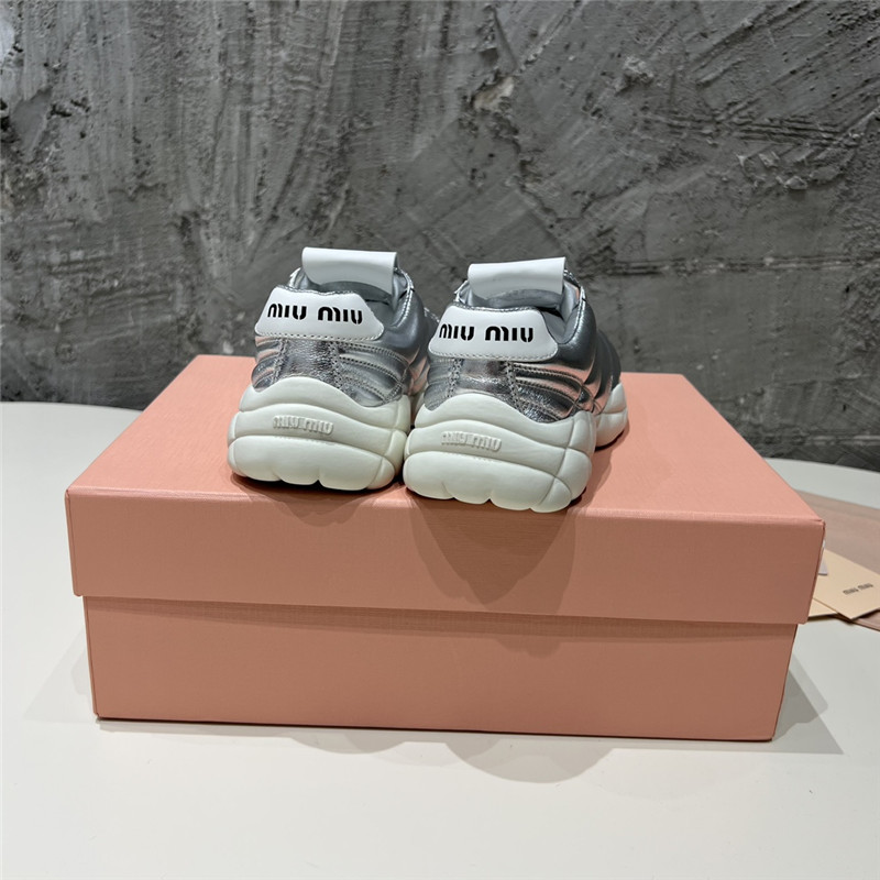 Miu Miu Lace-Up Platform Sneakers