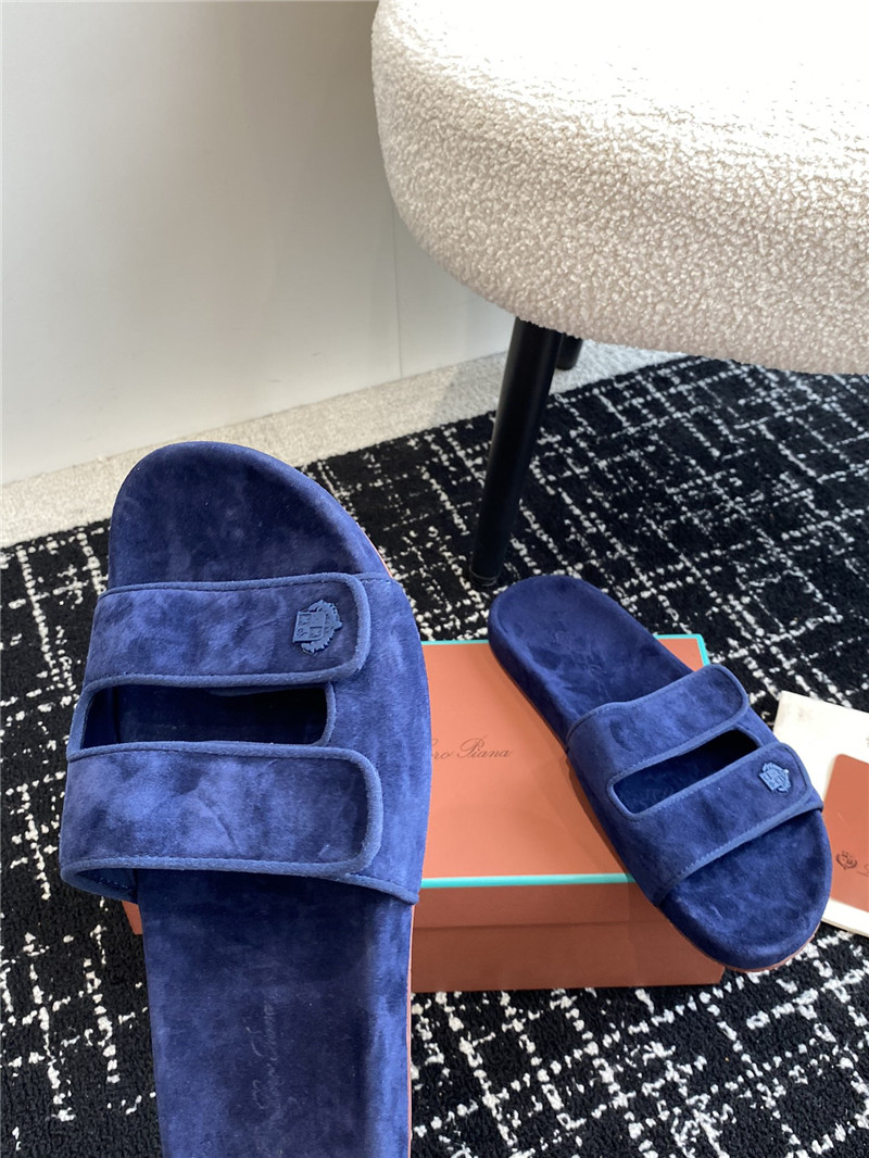 L0r0 P1ana waikiki blue velcro strap sandals