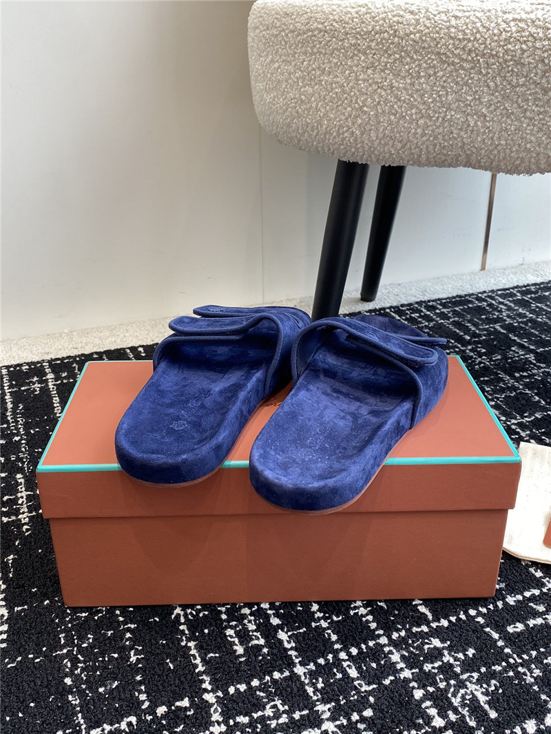 L0r0 P1ana waikiki blue velcro strap sandals