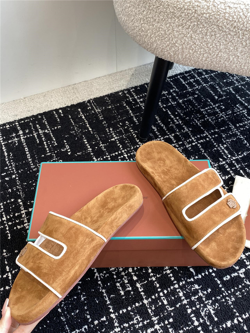 L0r0 P1ana waikiki brown velcro strap sandals