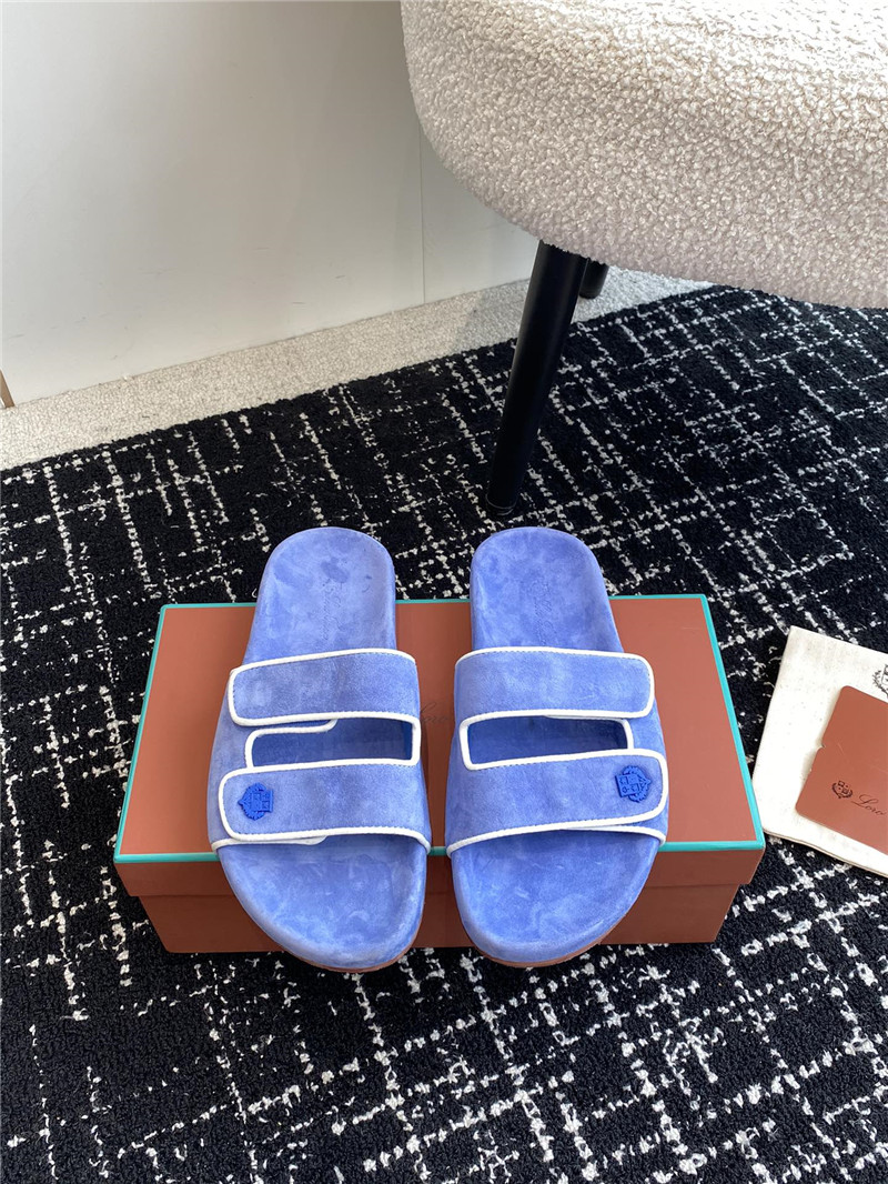 Loro Piana Waikiki Velcro Strap Sandals for Women