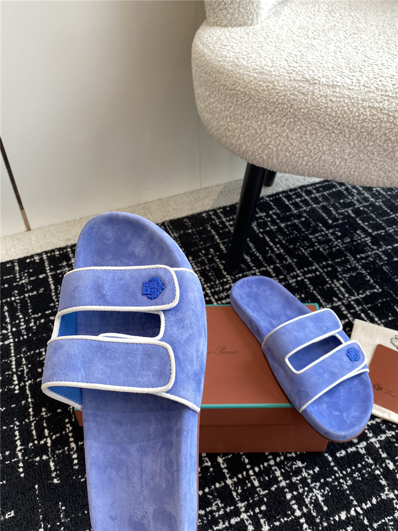 Loro Piana Waikiki Velcro Strap Sandals for Women