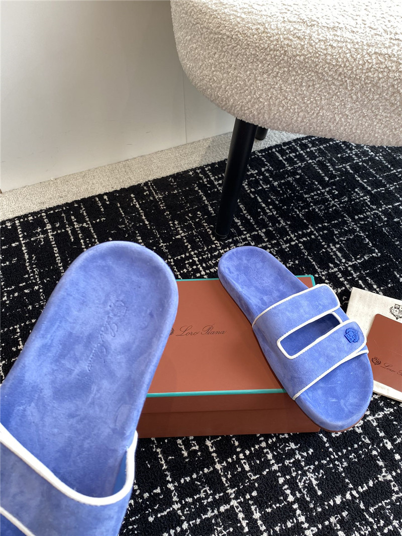 Loro Piana Waikiki Velcro Strap Sandals for Women