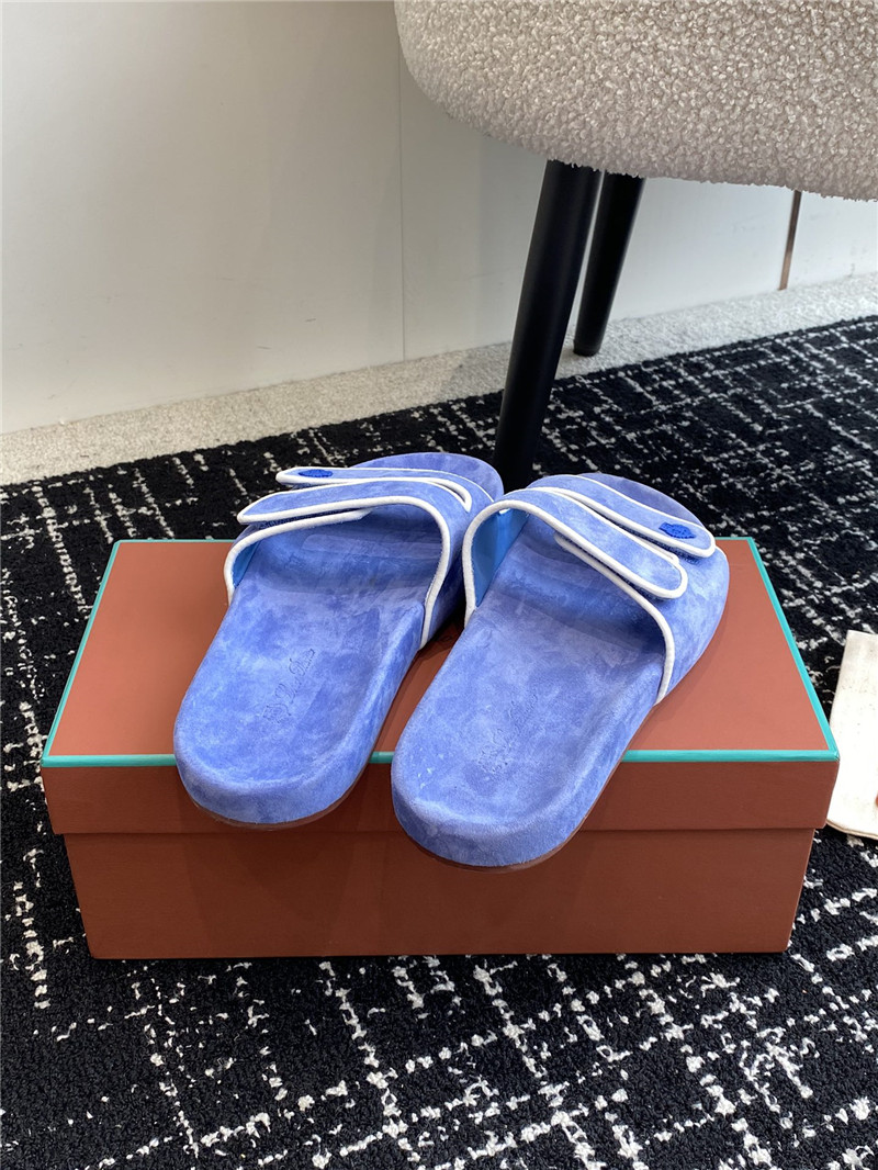 Loro Piana Waikiki Velcro Strap Sandals for Women