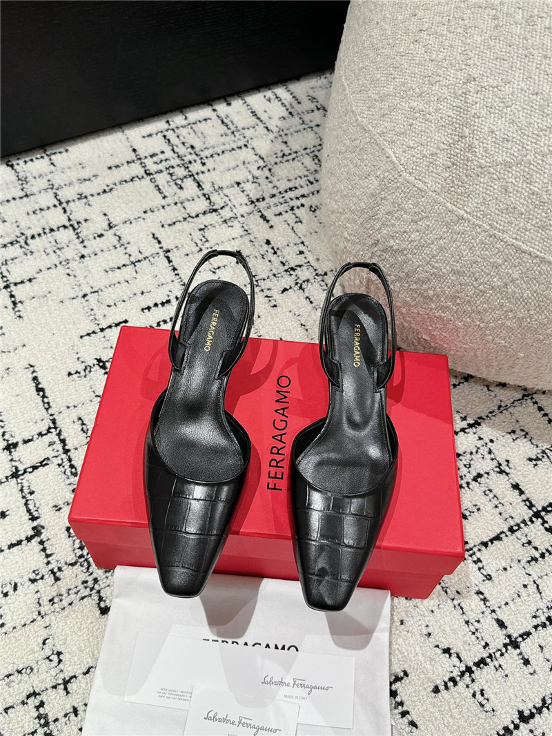 Ferragamo Cage Heel Slingback Pumps for Women