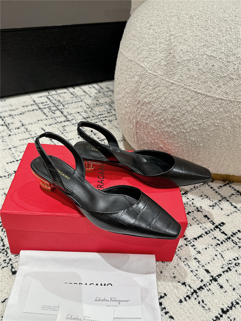 Ferragamo Cage Heel Slingback Pumps for Women
