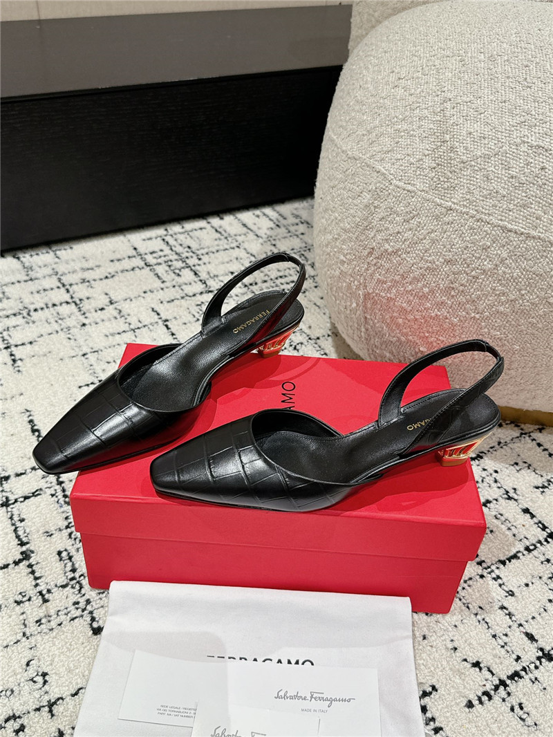 Ferragamo Cage Heel Slingback Pumps for Women