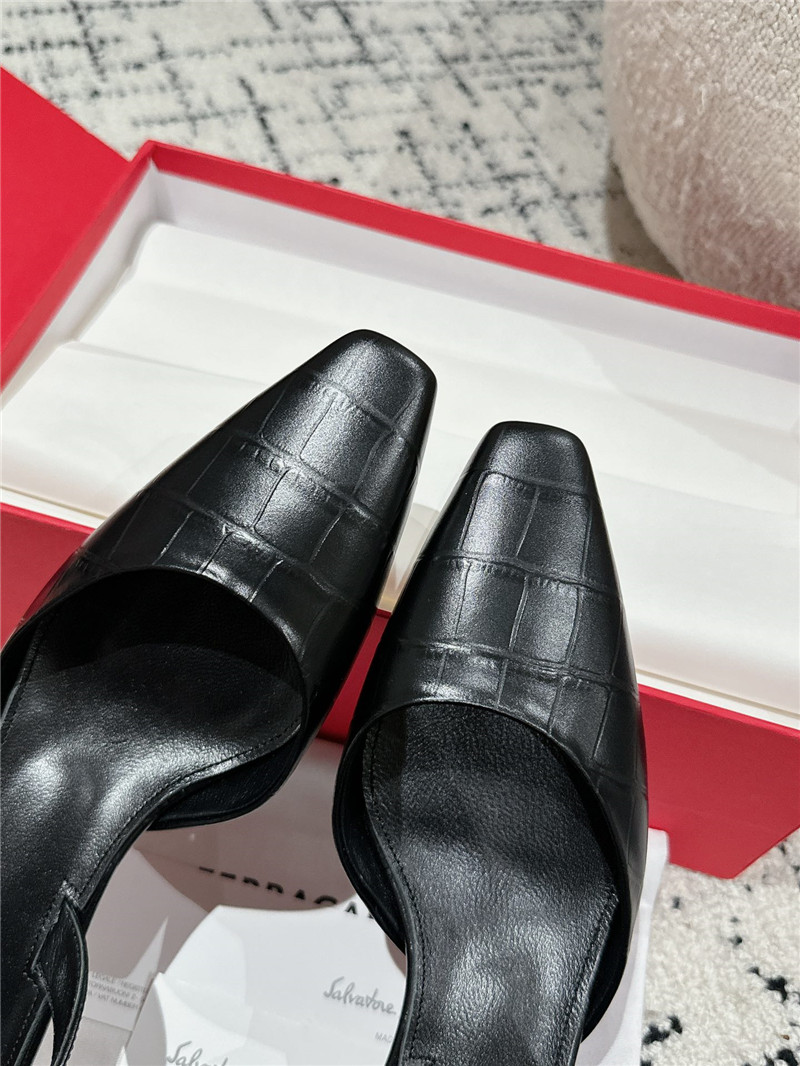 Ferragamo Cage Heel Slingback Pumps for Women