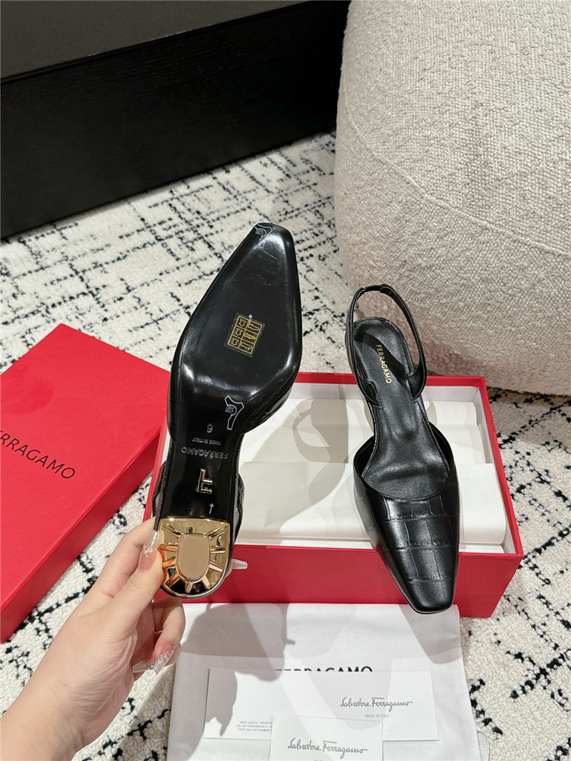 Ferragamo Cage Heel Slingback Pumps for Women