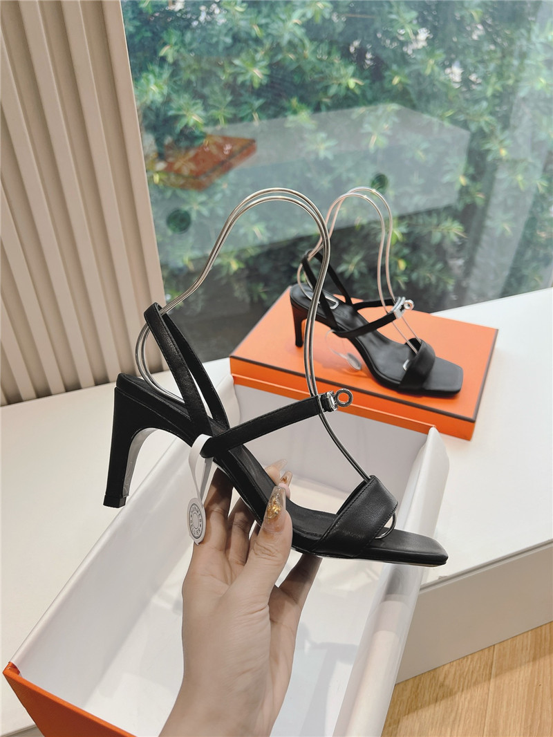 Hermes Glamour 95 Sandal Black