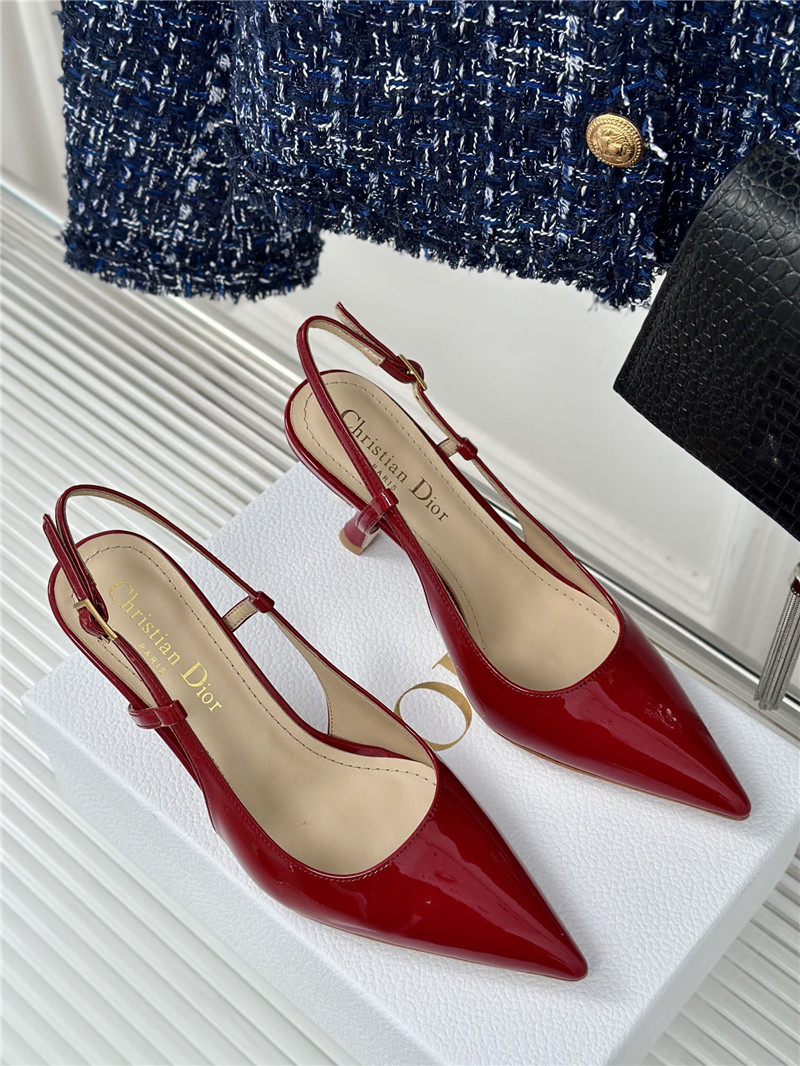 Christian Dior Patent Leather Slingback Pumps