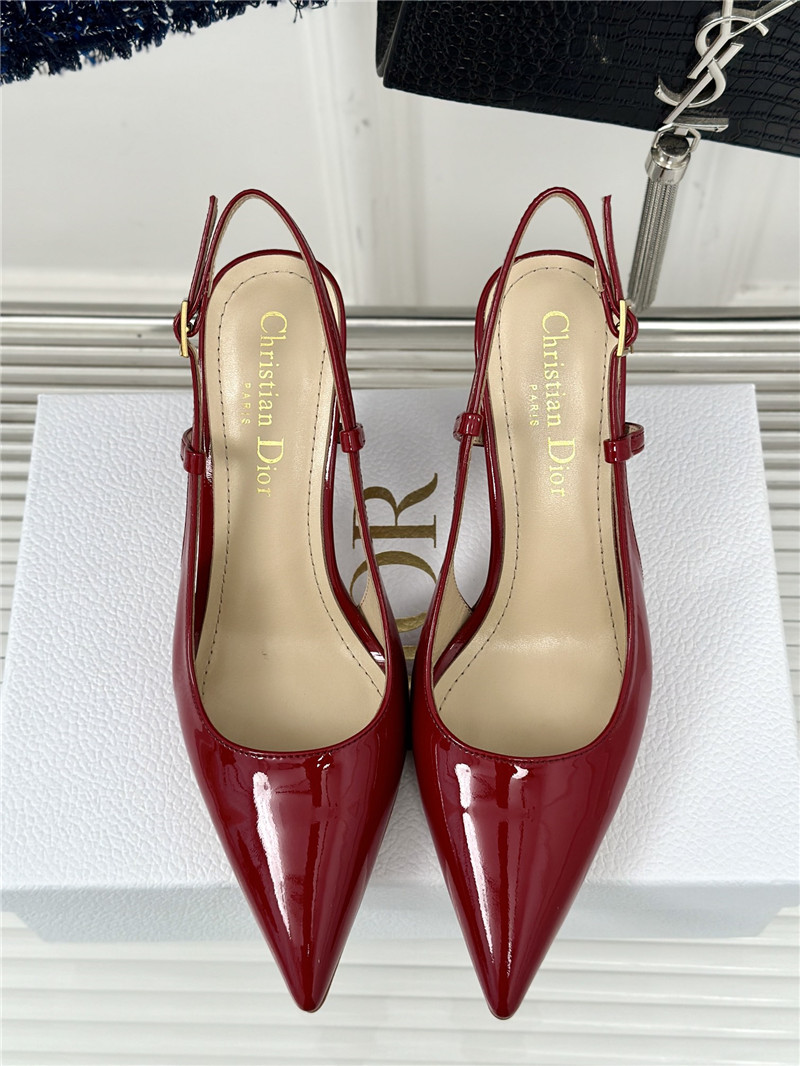 chr1st1an D10r patent leather slingback pumps