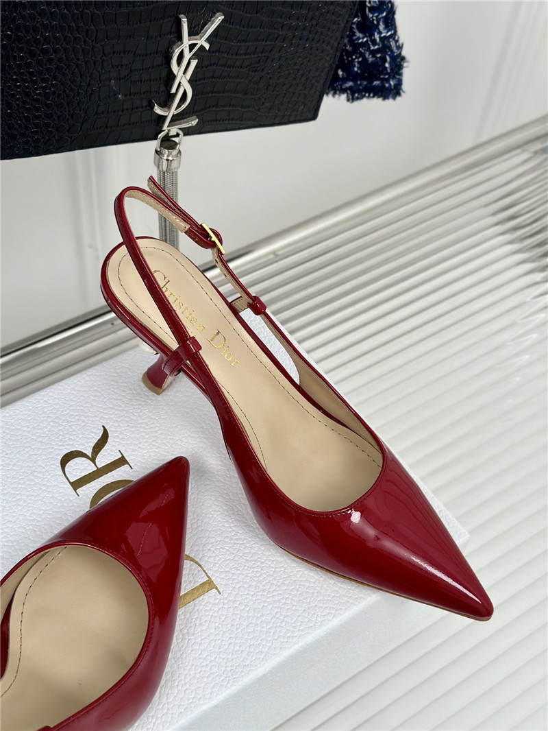 chr1st1an D10r patent leather slingback pumps