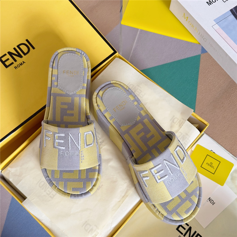 Fendi Sunshine Yellow Platform Sandals