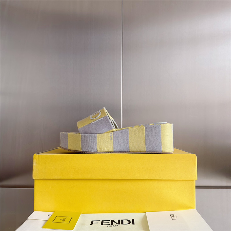 Fendi Sunshine Yellow Platform Sandals