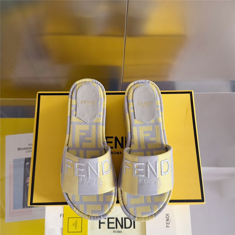 Fendi Sunshine Yellow Platform Sandals