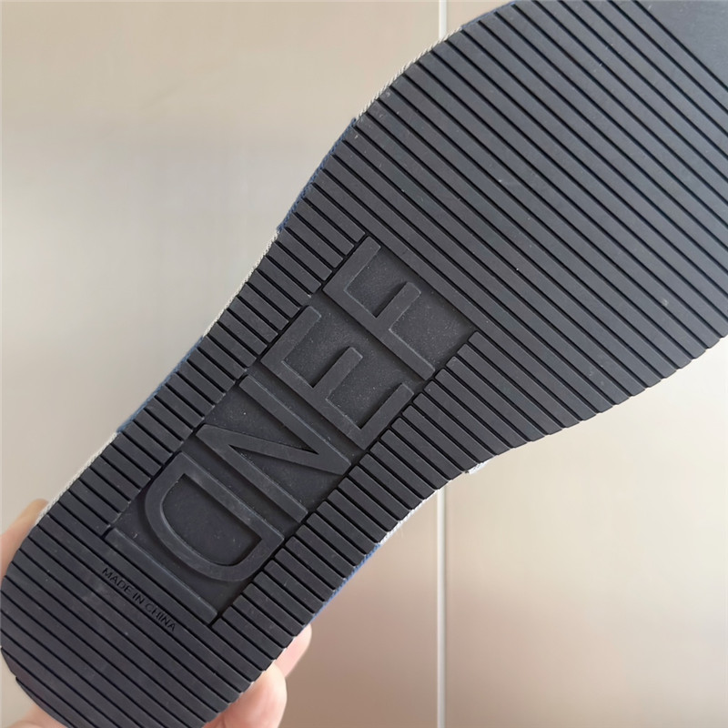 F**di sunshine denim platform sandals