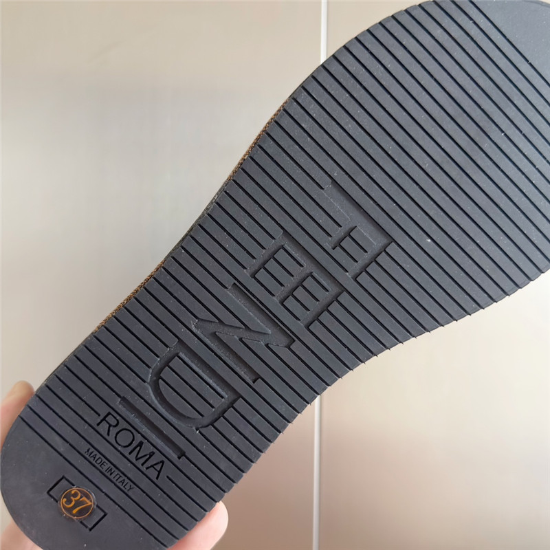 Fendi Sunshine Pequin Striped Platform Sandals