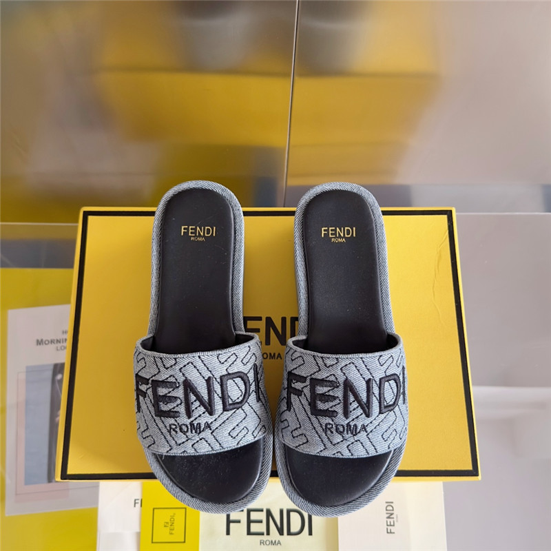 Fendi Sunshine Blue Platform Sandals
