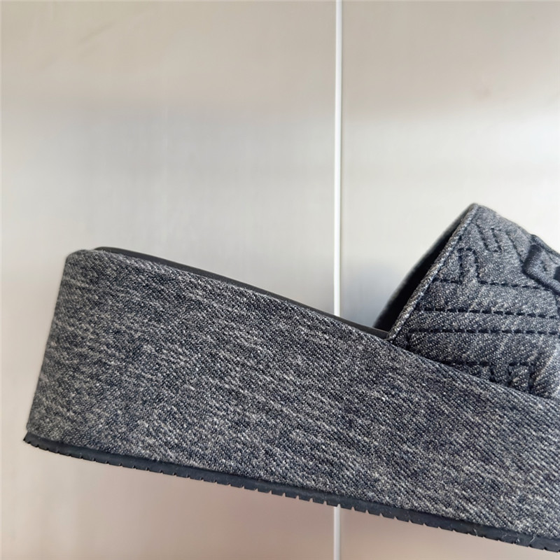 Fendi Sunshine Gray Platform Sandals