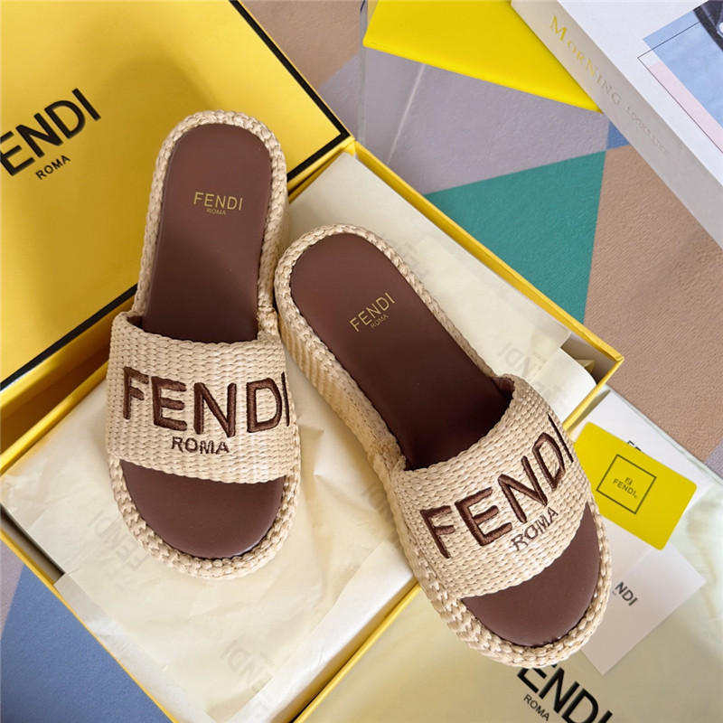 Fendi Sunshine Platform Sandals