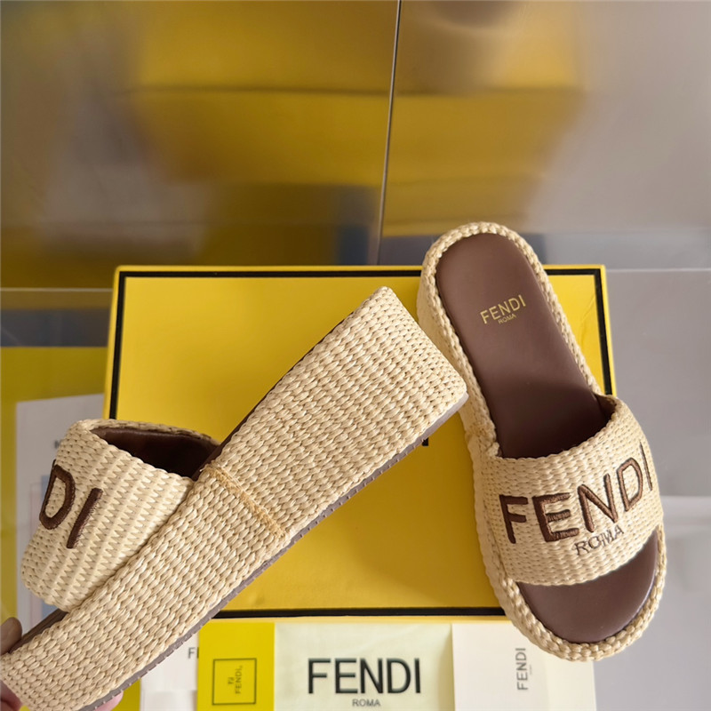Fendi Sunshine Platform Sandals