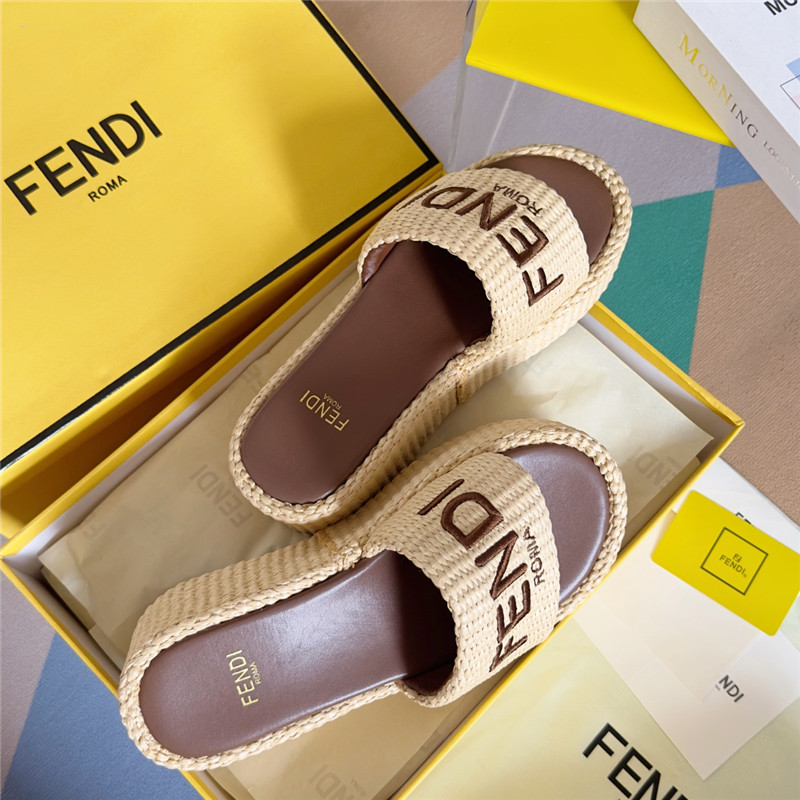 Fendi Sunshine Platform Sandals