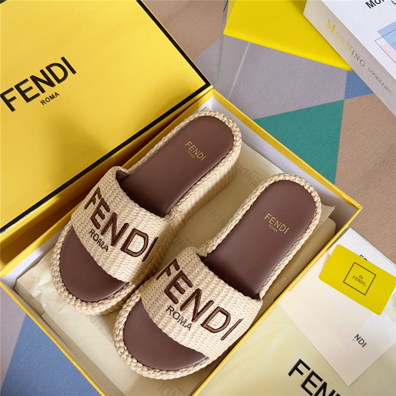 Fendi Sunshine Platform Sandals