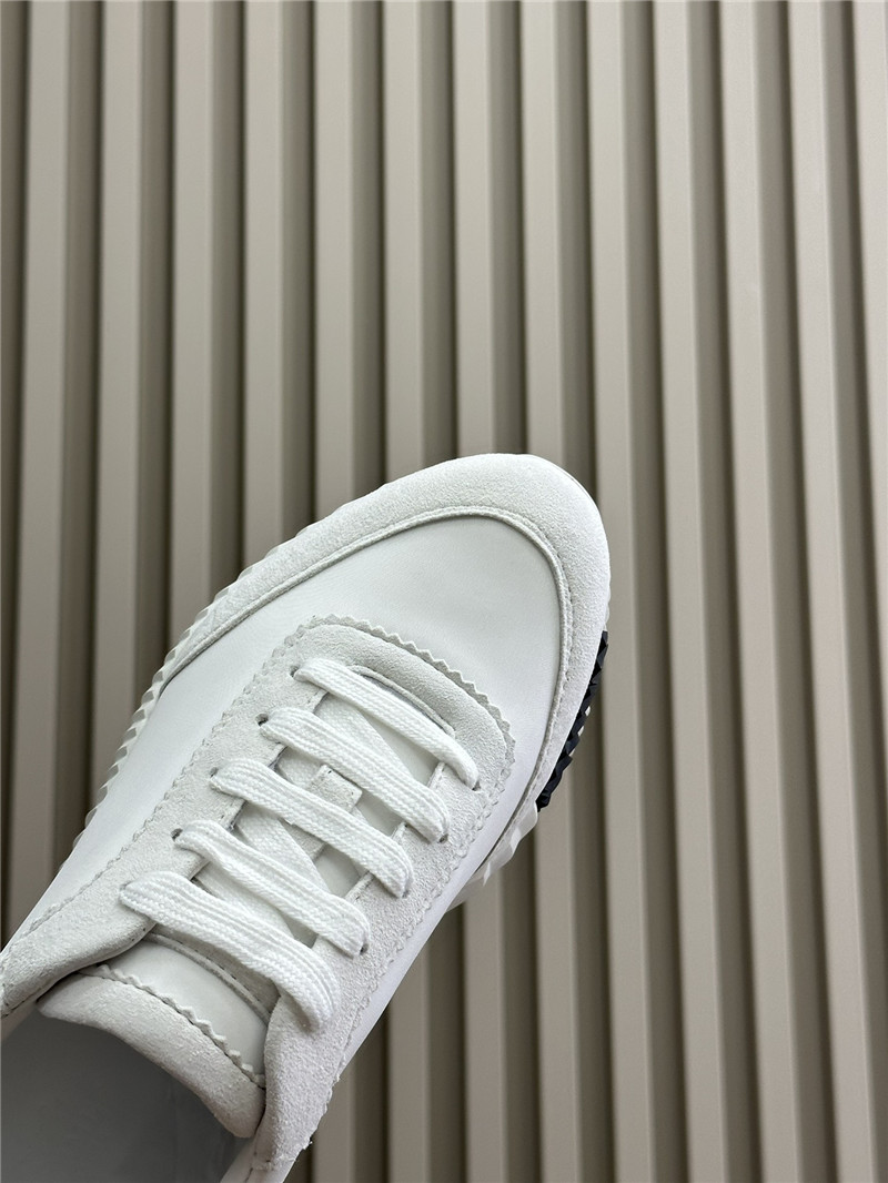 Hermes White & Brown Bouncing Sneaker Women