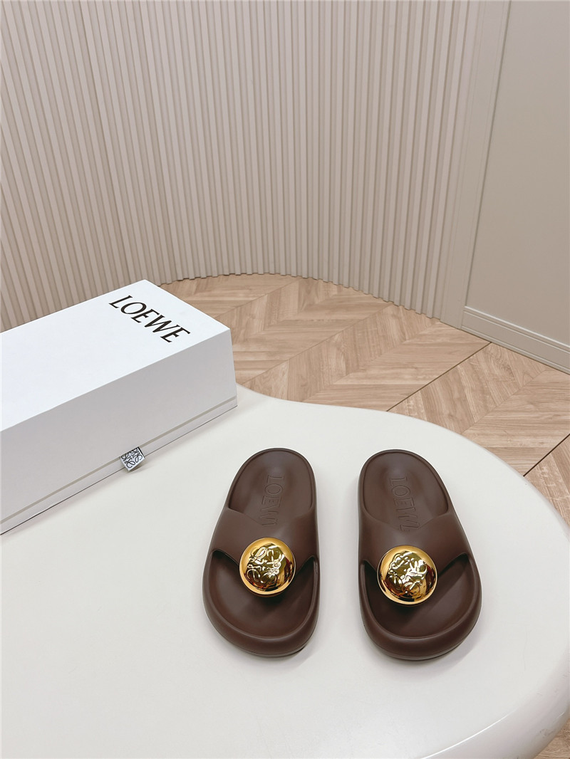 Loewe Bubble Thong Slide Women in Brown