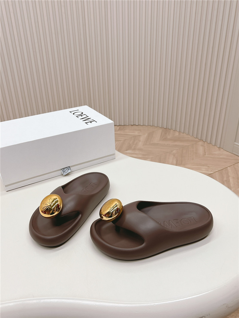 Loewe Bubble Thong Slide Women in Brown