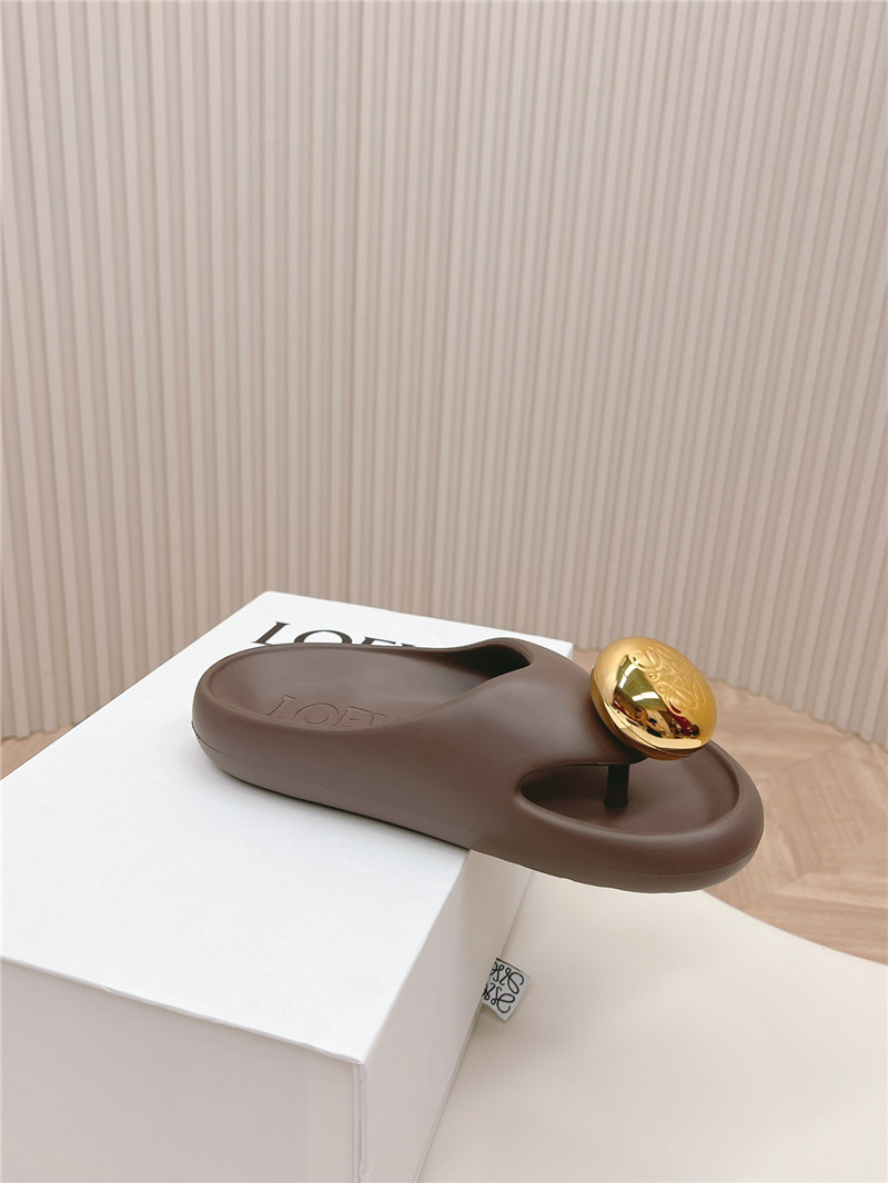 Loewe Bubble Thong Slide Women in Brown