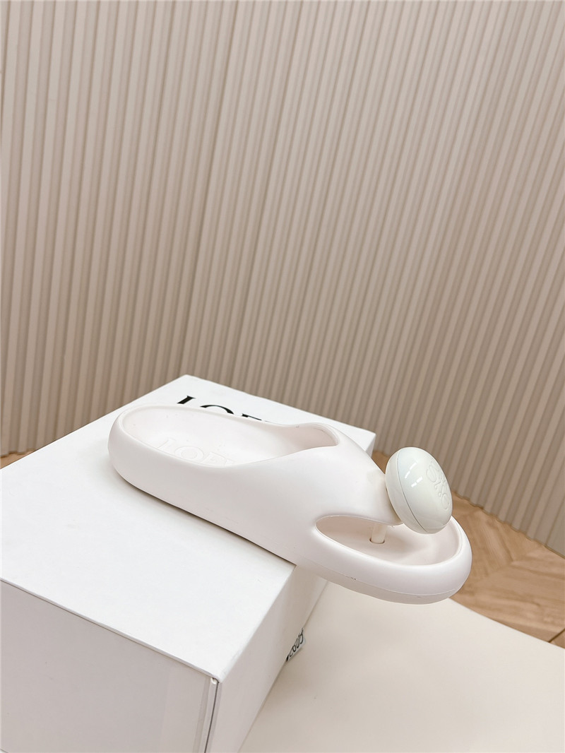 Loewe Bubble Thong Slide in White